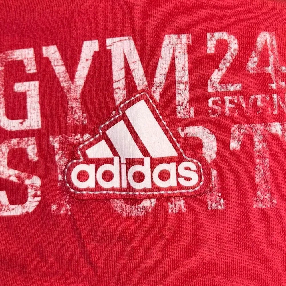 Red vintage style Adidas shirt size M